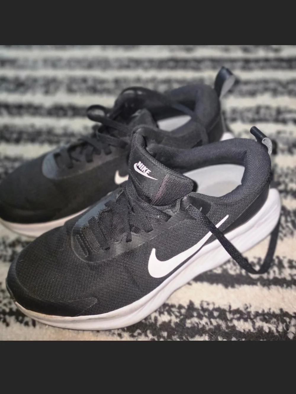 Nike Black and White Running Shoes